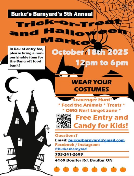 Halloween event poster for Burkes Barnyard