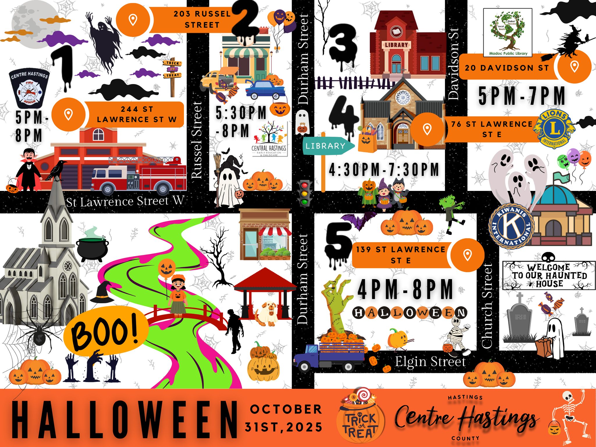 Centre Hastings Halloween Map