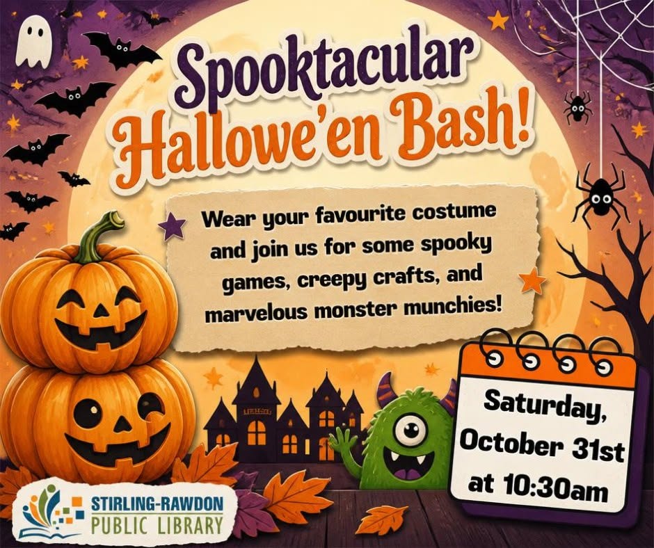 SR Public Library Spooktacular Halloween Bash Poster