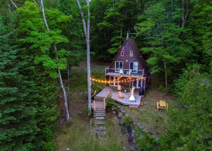 A-frame cottage in the woods near Bancroft, Ontario