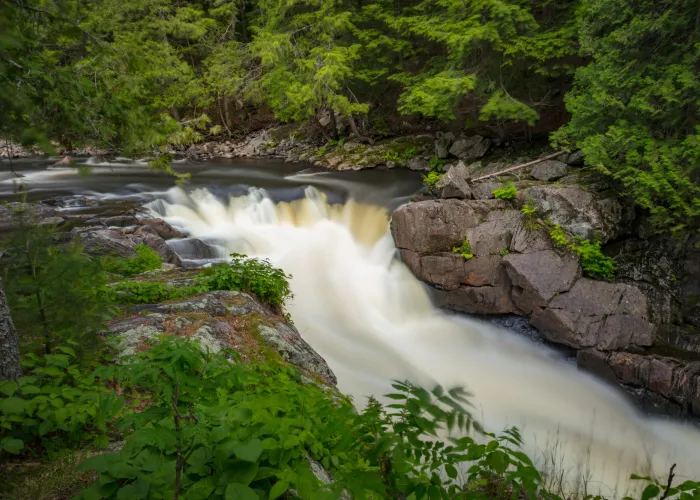 Gorge Waterfall at The Gut Conservation Area in Coe Hill, Ontario