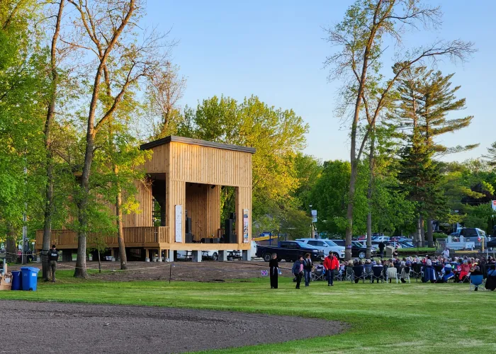 Tweed Outdoor Stage in Memorial Park, Tweed Ontario