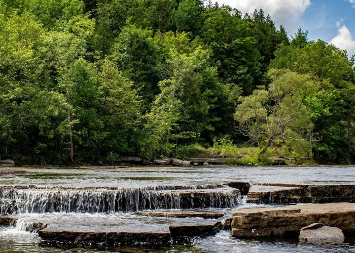 Cascading Waterfalls at Vanderwater Conservation Area in Tweed, Ontario