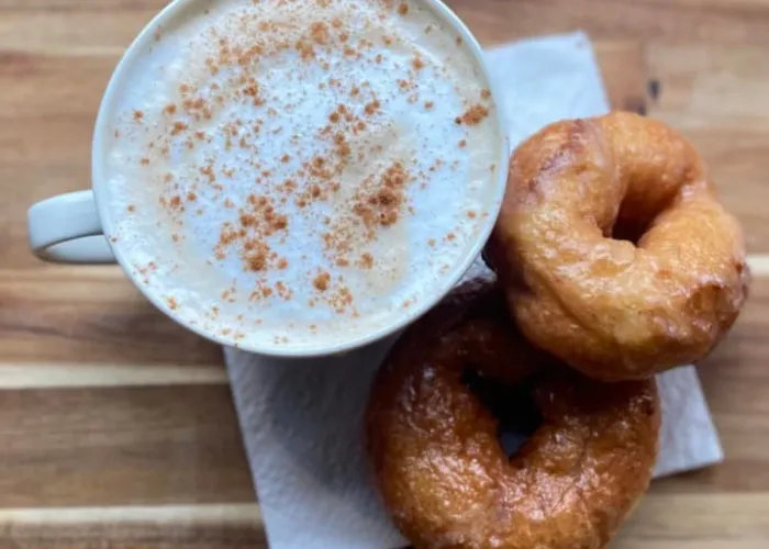 The Edge Cafe Latte and Donuts